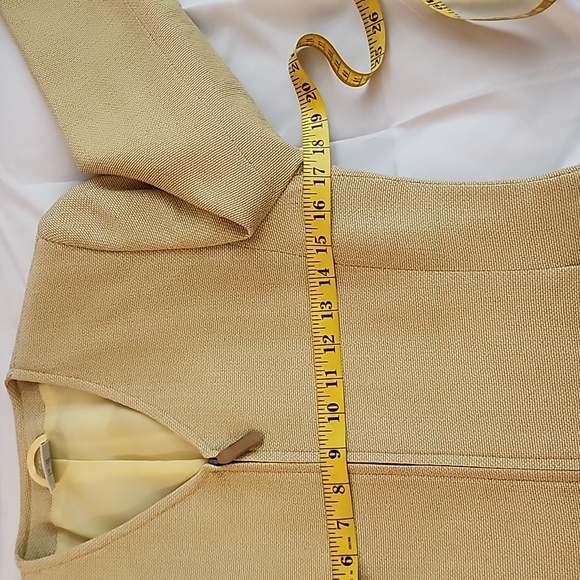 Akris yellow partial wool zip up blazer fully lined size 4 - Picture 11 of 15